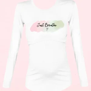 Blusa maternidad-lactancia Manga Larga. Just Breathe