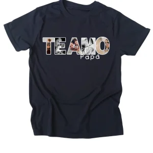 Playera caballero. Te amo papá Fotos personalizadas