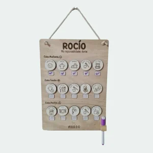 Tablero de Rutinas Infantil Personalizado