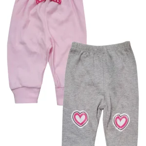 2-PACK Pantalón de algodón para bebé. Corazones