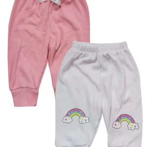 2-PACK Pantalón de algodón para bebé. Arcoiris