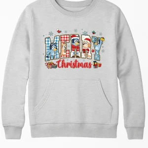 Sudadera afelpada Unisex. Bluey Navidad Mágica