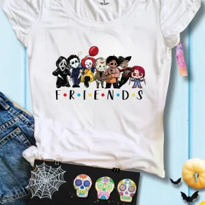 Playera Dama. Friends Horror Kids