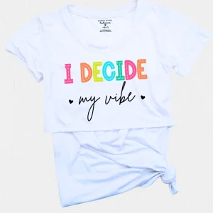 Blusa maternidad-lactancia mc estampada. I Decide my vibe