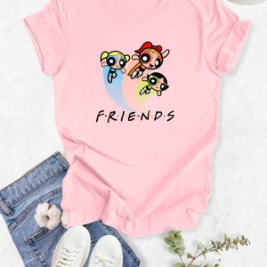 Blusa dama manga corta. Poderosas friends