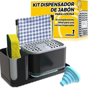Dispensador Jabón Cocina Negro