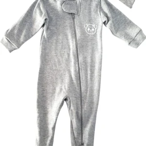 Set mameluco y gorro unisex. Osito Gris