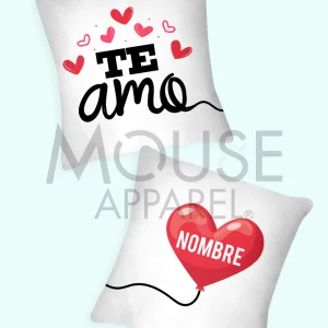 Juego de Cojines decorativos. Globo Te amo (personalizado)