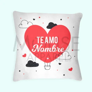 Cojin decorativo. Te amo nubes (Personalizado)