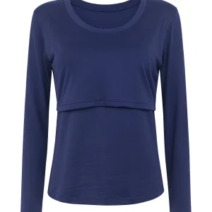 Blusa lactancia Manga Larga. Marino