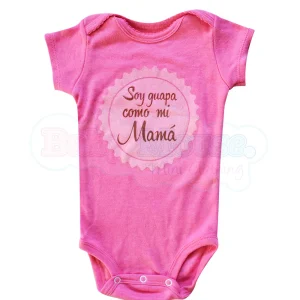Pañalero Manga Corta Niña. Guapa como mi mamá.