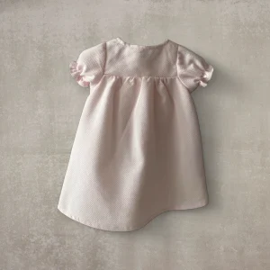 Vestido largo en piqué rosa