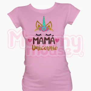 Blusa Maternidad Básica Manga corta. Mamá unicornio