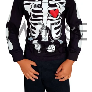 Playera Manga larga . Kids Huesitos brillantes