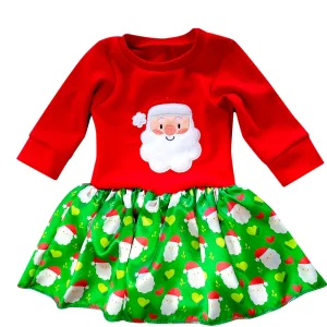 Vestido Santa bordado 3 meses a 8 Años