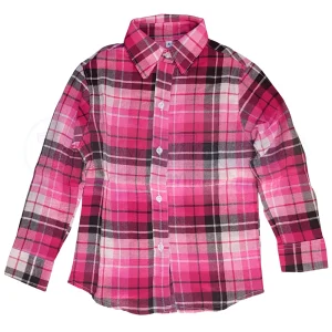 Camisa kids. Cuadros Fiusha 4 a 12 Años
