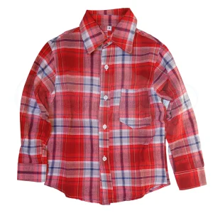 Camisa kids. cuadros rojos 4 a 12 Años