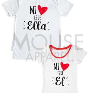 Playeras de pareja. Mi corazón