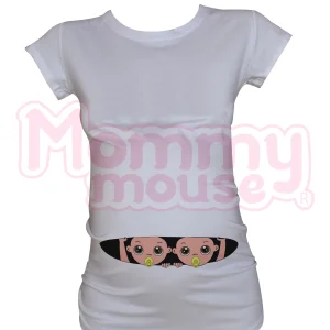 Blusa Maternidad Básica Manga corta. Gemelos Asomados.