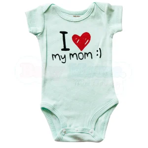 Pañalero Manga Corta Unisex. I love mom :)
