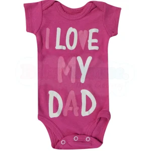 Pañalero Manga Corta Niña. I love my dad Niña.