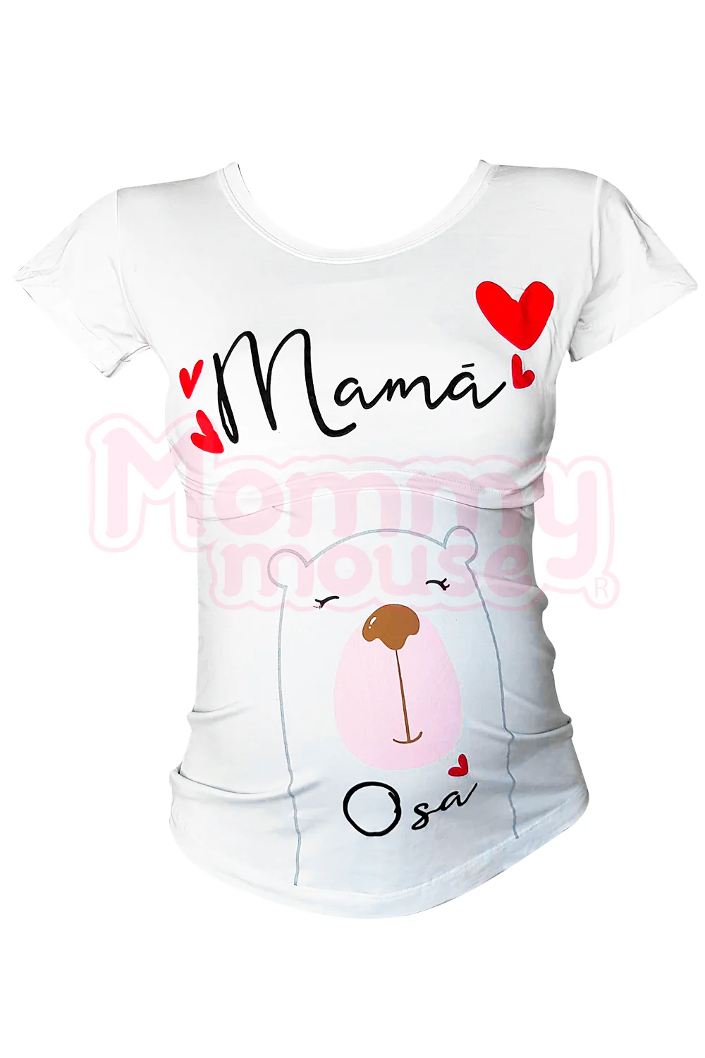 Pijama maternidad-lactancia mc. Mamá Osa corazón - Imagen 2