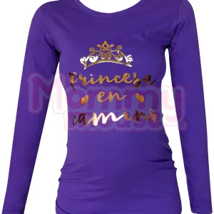 Blusa Maternidad Básica Manga Larga. Princesa en camino