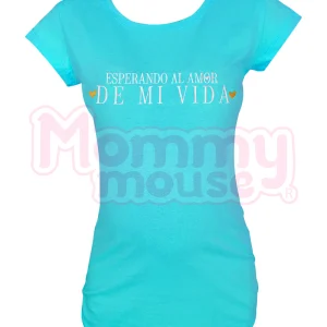Blusa Maternidad Básica Manga corta. Esperando al amor de mi vida