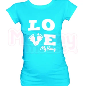 Blusa Maternidad Básica Manga corta. Piesitos baby