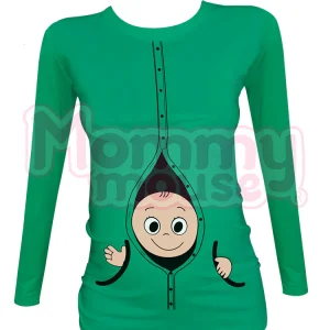 Blusa Maternidad Básica Manga Larga. Botonazo