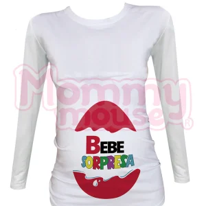 Blusa Maternidad Básica Manga Larga.  Bebé sorpresa