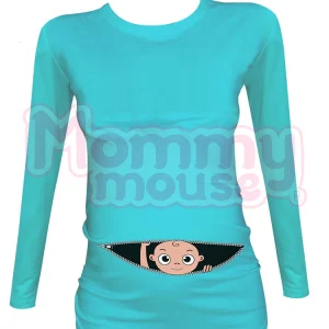 Blusa Maternidad Básica Manga Larga. Cierre niño