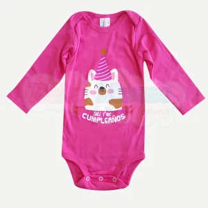 Pañalero Manga Larga Niña . Mi primer cumpleaños