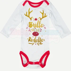 Pañalero Manga Larga Unisex. Brillo más que Rodolfo