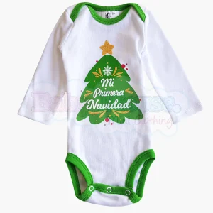 Pañalero Manga Larga Unisex. Mi primer Navidad