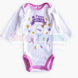 Pañalero Manga Larga Niña. Mi primer año nuevo