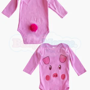 Pañalero Manga Larga . Puerquito pompón