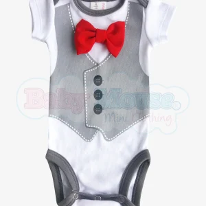 Pañalero Manga Corta Niño. Chaleco elegante moño