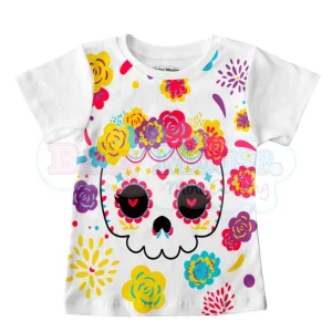 Playera Kids Manga Corta Niña. Catrina