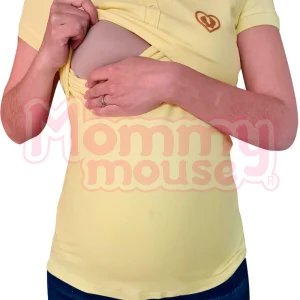 Blusa maternidad - lactancia Tipo Polo. Amarillo