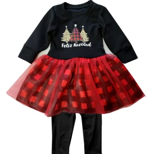 Vestido Feliz Navidad. 3 meses a 8 Años